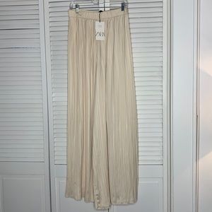 Zara pleated palazzo pants trf